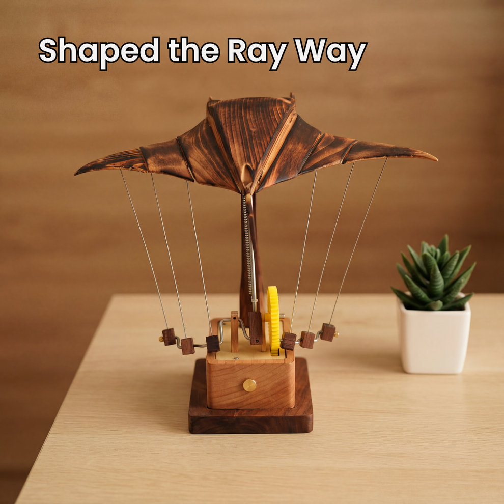 Handmade Wooden Manta Ray